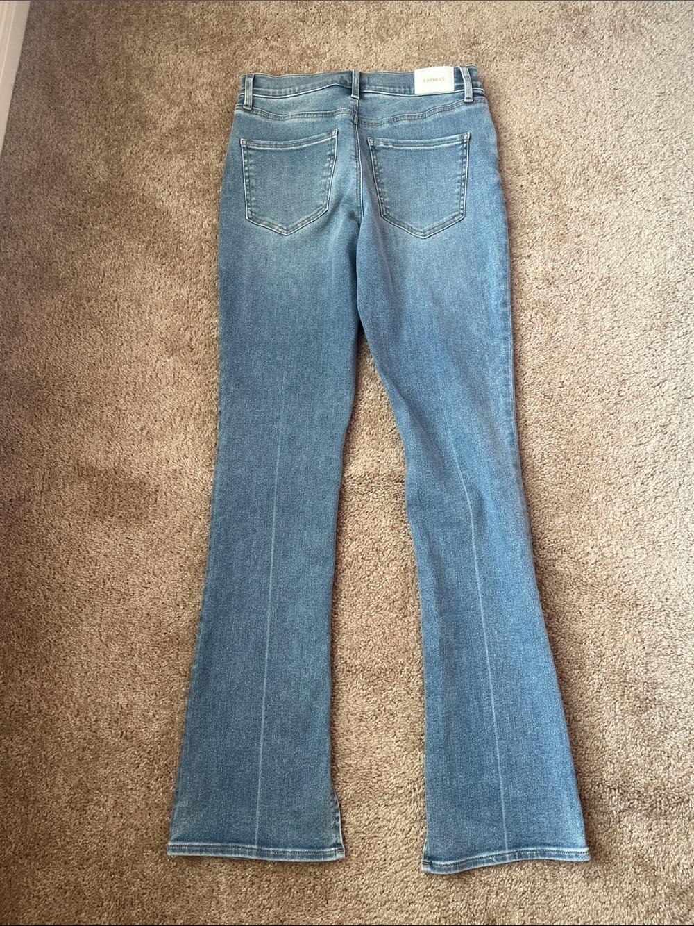 Express Skyscraper Mid Rise Split Hem Jeans - Picture 7 of 11